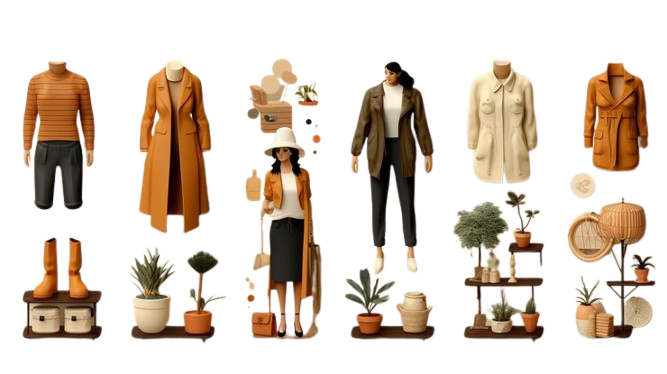 all kinds of fabrics and clothing